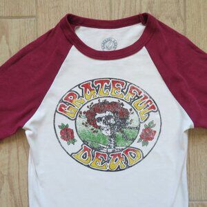 Grateful Dead Raglan Shirt Skull Roses Bertha Juniors Size M